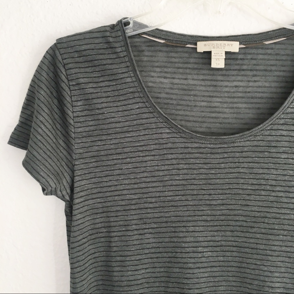 Burberry Brit Linen Striped Tee